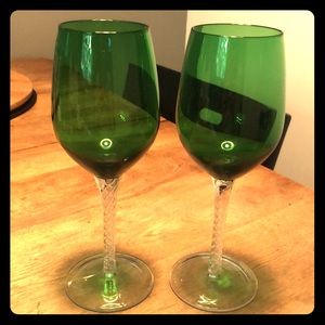 Pier 1 wine glasses.